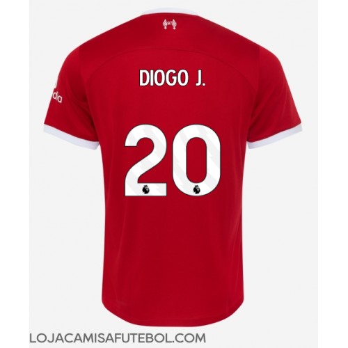 Camisa de Futebol Liverpool Diogo Jota #20 Equipamento Principal 2023-24 Manga Curta